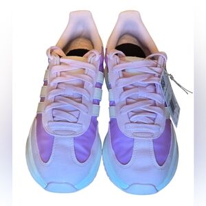 NWT Adidas RUN 70s 2.0 J Baby Pink & White Sneakers Size 5.5 casual walk run